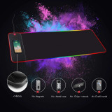855691 Alfombrilla de ratón inalámbrica RGB de 15 W de carga sobredimensionada 