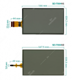 SEI-T004 Digitalizador de pantalla táctil para pantallas de navegación por satélite Peugeot 208 y 2008 
