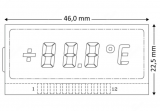 SEPDISP19A Pantalla LCD para cuadros de instrumentos de Mercedes Clase C, Clase E, Clase G, CLK y SLK (temperatura exterior)