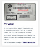GEN:VW Generación de códigos Navegación VW