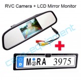 Kit de cámara de matrícula de coche RVC - Espejo + Cámara de matrícula universal versión UE