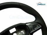 Volante OEM Flat Bottom MFSW para Skoda Octavia 3 - Costura negra
