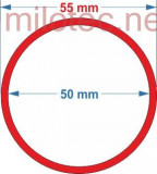 704 09 55 Anillos de diseño para tapones de rueda - rojo - diámetro exterior 55 mm 