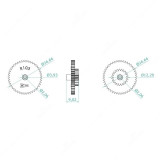 Engranaje SEP-R103 (48 dientes externos - 23 dientes internos) para cuadros de instrumentos de Mercedes y Volvo