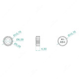 Engranaje SEP-R84 (25 dientes) para tableros Jaeger y Smith 