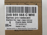 3V0959565C WHI Interruptor de ajuste del espejo Skoda Superb 3 / Octavia 3 Facelift