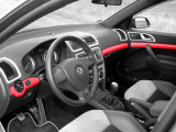 614 15 Decoración interior del salpicadero - Material ABS plata mate - Skoda Octavia 2 o Octavia 2 Facelift - 7 piezas 