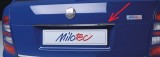 334 01 ,Embellecedor de acero sobre la placa de matrícula - Skoda Fabia Combi/Sedan, Roomster, Yeti 5L