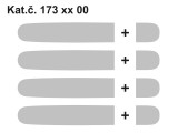 173 04 00 Cubremangos - ABS Negro Metálico (4+4pcs sin Cerradura) - Skoda, Fabia, Octavia, Superb 