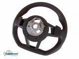 Volante OEM Audi TTS Flat Bottom - Cuero liso - Puntada ROJA - DSF
