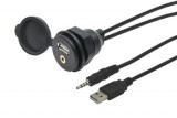 226081 USB + toma de 4 pines con cable macho - hembra