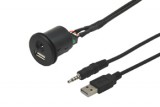 226084 USB + Toma de 4 pines con cable Macho - Hembra