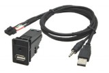 Conector USB + JACK Toyota