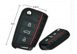 KEY:CASE:G7 Funda de silicona con llave para VW Golf 7, Octavia 3... 