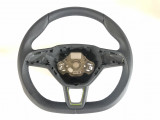 Volante OEM de fondo plano Skoda Citigo / Fabia / Superb / Octavia / Rapid / Yeti - Puntada ROJA