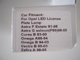 Luces de matrícula LED para Opel Astra G / Astra F / Corsa B / Zafira A / Vectra B / Omega A - SIN ERRORES 