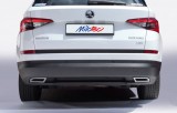 961 22 Maniquí - Imitación de tubos de escape - ABS ALU-Brusch para Skoda Kodiaq