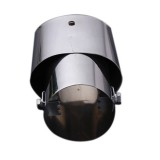 32747563510 Tubo de escape trasero de acero inoxidable cromado 62MM 