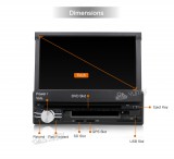 1 din Andorid 6.0 Autoradio 2G+16G RAM+ROM Reproductor de DVD+GPS 