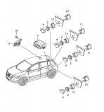 VW Tiguan,PDC,Sensor,Soportes,Juego,soporte,soportes pdc,tiguan,5N0919491,5N0919491A,