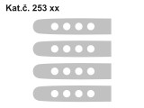 253 04 Tapas de asas perforadas - ABS negro brillante (4 piezas grandes) Milotec
