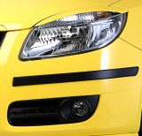  568 04 Cubrefaros Milotec - ABS Negro, Škoda Roomster / Fabia II 