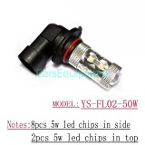 Luz antiniebla LED YS-FL02-50W, bombilla led para luz antiniebla