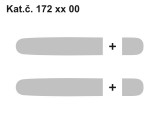 172 15 00 Manilla decorativa, ABS Plata (2 + 2 sin cerradura), Roomster