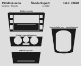 2062893 Decoración del panel central - Exclusivo, Plata, Škoda Superb clima mecánico 