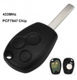 Control remoto de la llave del coche 2/3 botones 433 MHz para Renault /Kangoo II /Clio III Duster Modus Twingo DACIA Logan