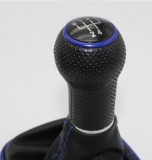 /1J0711113// Pomo de la palanca de cambios Blue Line de 5 / 6 velocidades con funda de cuero para Seat Leon / Toledo