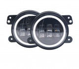 2pcs Luz Antiniebla Negro Para Jeep Wrangler