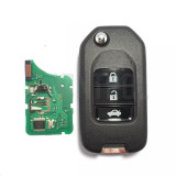 3 Botones Remote Key Traje para Honda Civic Accord City CR-V Jazz XR-V Vezel HR-V