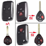 Carcasa de la llave del coche para Toyota Camry RAV4 Corolla Prado Yaris