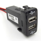 Dual USB Interface Connector For Toyota Hilux VIGO Charging for iPhone MP3 MP4 Smartphone PAD Tablet PC GPS 