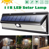 Lámpara solar de 118 LED 1000LM Luz de seguridad solar impermeable IP65 
