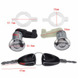 7701468982 barril de cerradura de puerta de coche izquierda + derecha con 2 llaves para Renault Megane Scenic Clio Master