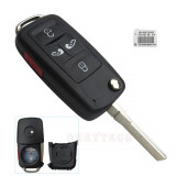 V-KS39 Flip Car Key Shell Para Volkswagen Sharan / Multivan T5 
