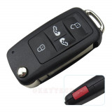 V-KS39 Flip Car Key Shell Para Volkswagen Sharan / Multivan T5 