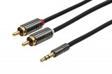  2 54 180 ,Cable de señal HQ JACK 3,5mm -2xCINCH 