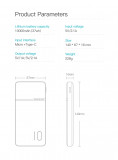 Power Bank 10000mAh Carga Portátil para Xiaomi Mi 9 8 iPhone 