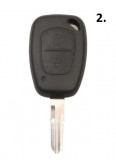 2 botones de control remoto del coche de la cubierta del llavero caso para Vauxhall / Opel / Renault 