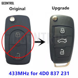 4D0837231 433MHz Remote Llave de actualización para AUDI A2 A3/B5 A4 A6 Quattro RS Auto con ID48 Chip