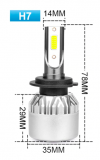Bombillas LED para faros delanteros / Luz antiniebla LED H7, 8000K, S2Plus 48W 12000LM