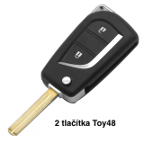 2/3 Botón Flip Plegable Llave Remota Shell para Toyota Levin Camry Reiz Highlander Corolla 