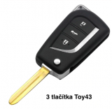 2/3 Botón Flip Plegable Llave Remota Shell para Toyota Levin Camry Reiz Highlander Corolla 