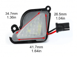 Luz de cruce bajo espejo lateral,12-17-2,LED,Skoda,Octavia 2,Superb 2