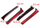 VW:GOLF:SPOILER Spoiler lateral de ventana trasera en negro brillante/carbono para Volkswagen Golf 7 variant