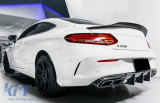 TSMBC205PSM Spoiler de maletero adecuado para Mercedes Clase C C205 Coupé (2014-2019) Dynamic Sport Design Piano Black